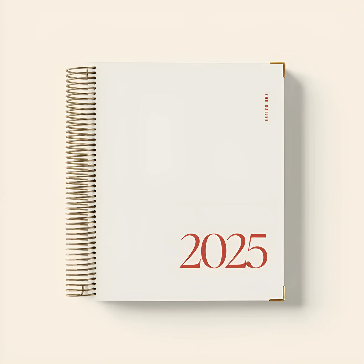 Cherry red coil notebook with ring binding for daily schedules
