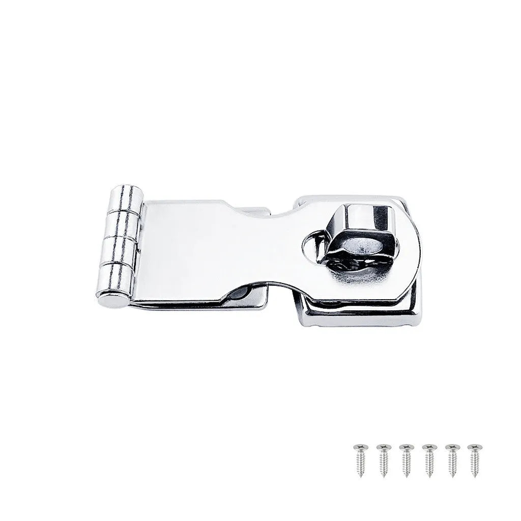 Silver 304 stainless steel lock hasp bolt with mirror finish for doors and cabinets