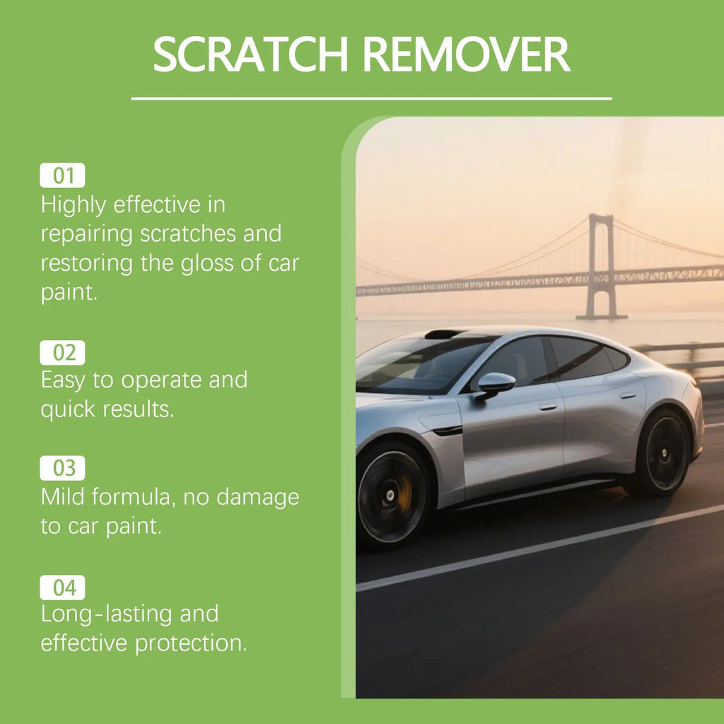 100g car paint scratch recovery cream tube measuring 3.8 x 16.3cm with water-based formula