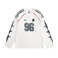 Sports loose baseball clothing top for men and women in cotton blend, available in black and white