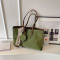 Large horizontal polyester shoulder tote bag with internal zipped compartment in four colour options