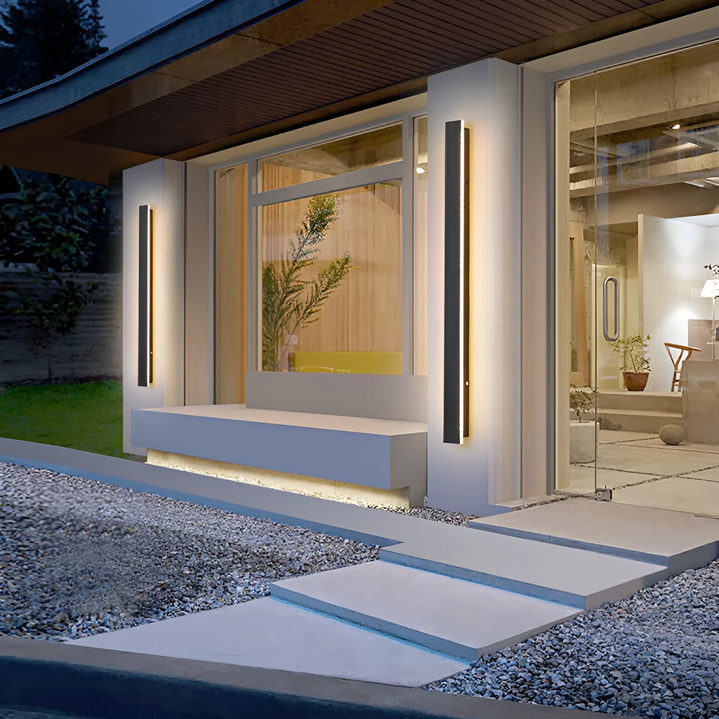 150cm outdoor straight wall lamp with IP65 waterproof LED strip lighting in wrought iron shell
