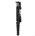 Black carbon fibre camera monopod collapsed to 380mm with six extension sections