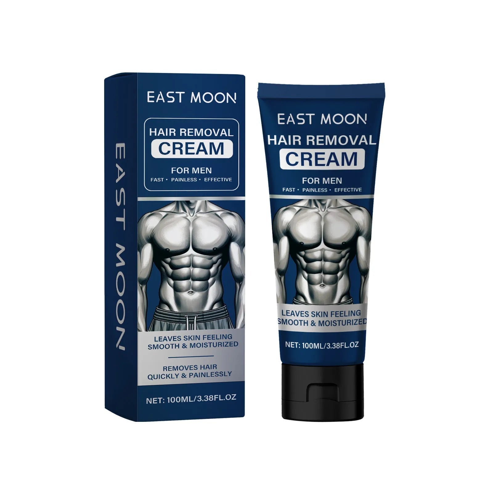 Men's hair removal cream tube for beard armpit hand leg depilation with mild formula 100ml
