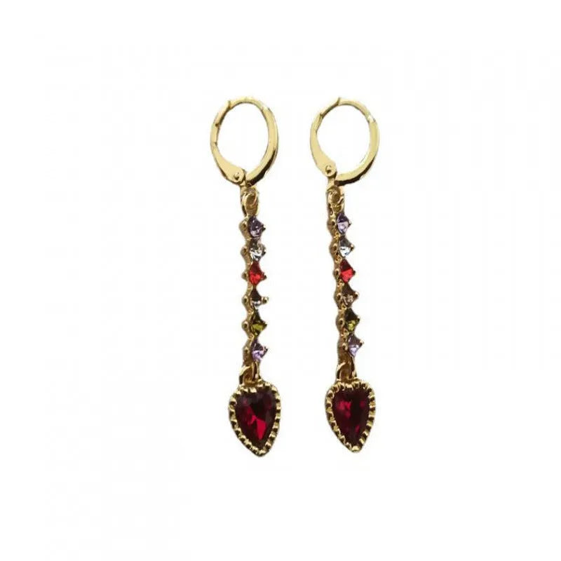 Women's heart-shaped fashion earrings in gold and silver colour options with electroplated alloy construction
