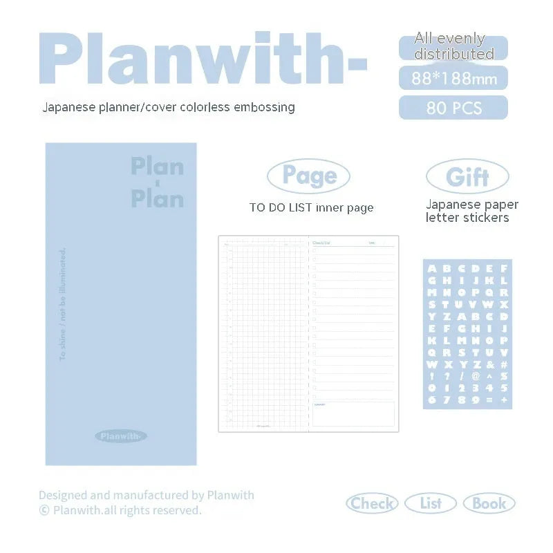 Embossed visual daily meter book with paper cover showing colour options and 80-page interior