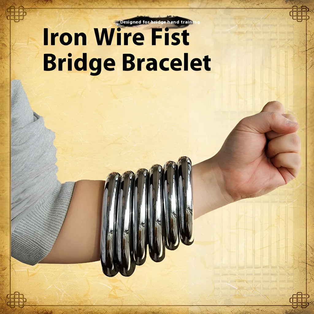 Wing Chun carbon steel training ring with electroplated finish, shown in small, medium, and large sizes.