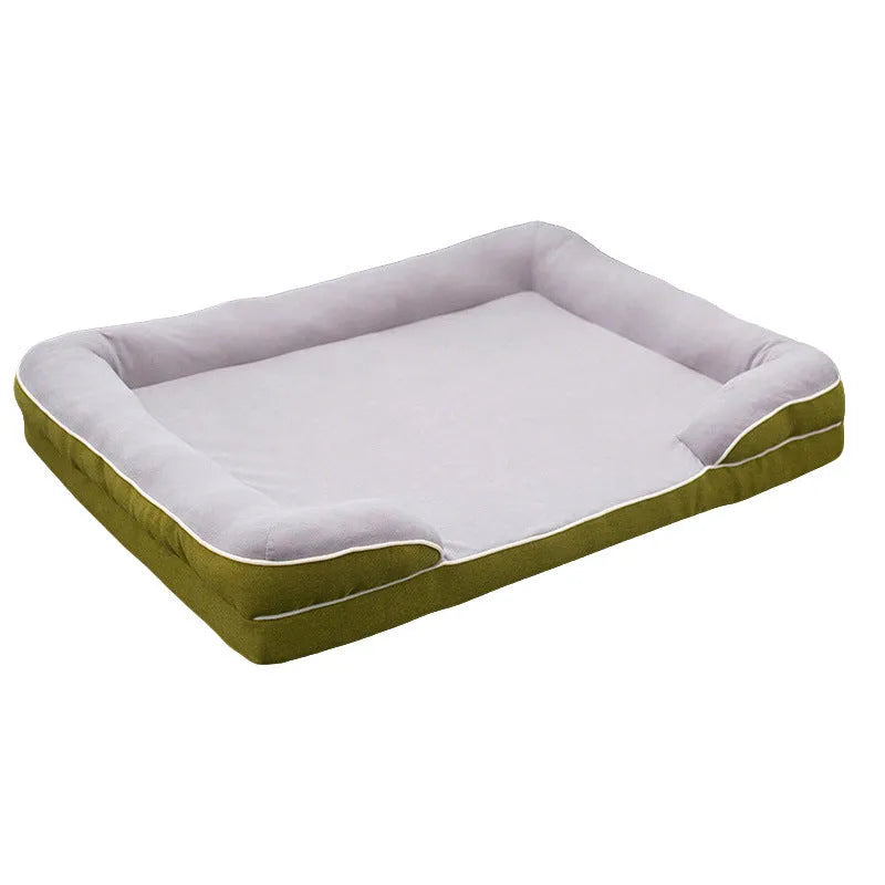 Four Seasons removable washable pet bed for dogs in green colour