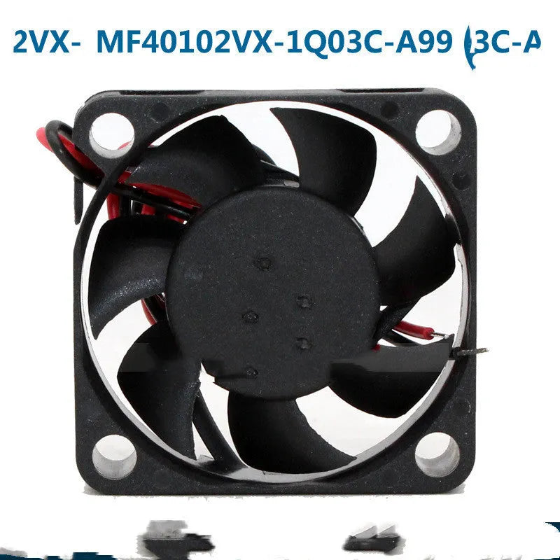 MF40102VX-1Q03C-A99 24V 4cm DC cooling fan with black plastic housing