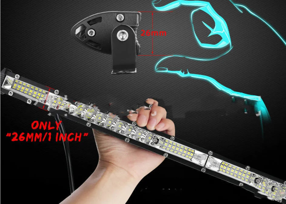 Aluminium alloy LED strip light for vehicle mounting in three length options