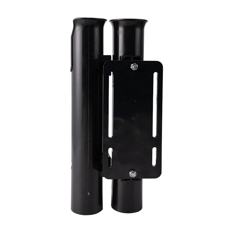 Carbon motorcycle and bicycle fishing rod rack with plastic frame and clamp mechanism