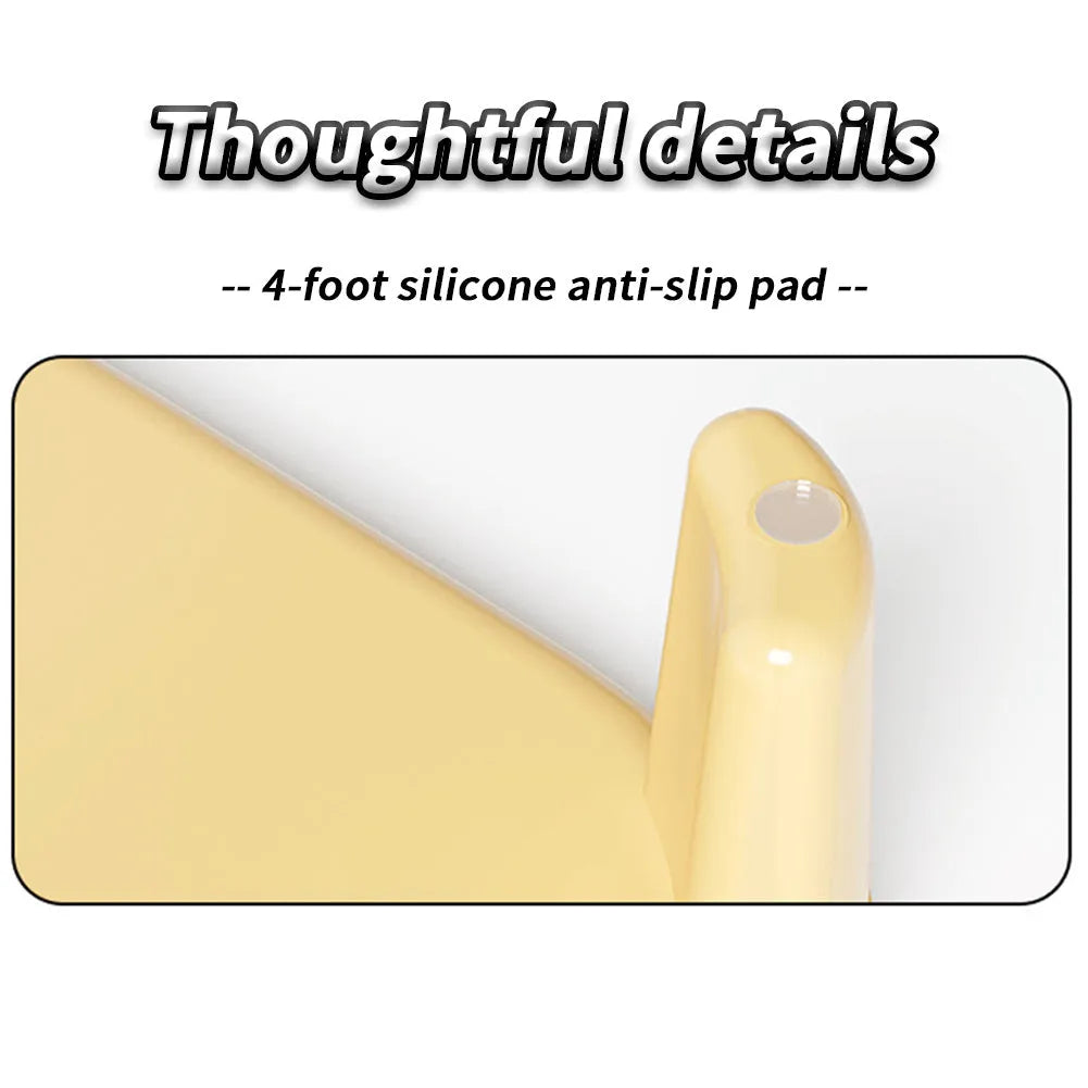Milk yellow cat litter mat with silicone anti-slip feet measuring 40x40.5cm