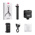 Aluminium alloy tripod for photography and video recording with standard camera mounting plate