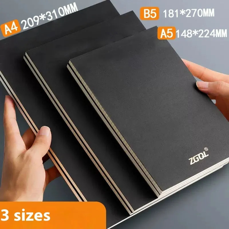 A5 B5 A4 writing pads notebook with 80 sheets in horizontal lines, grid, and blank page styles