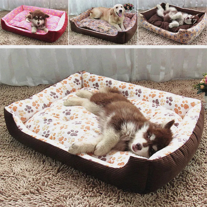 Soft plush dog bed in beige colour showing sofa kennel design with enclosed sides