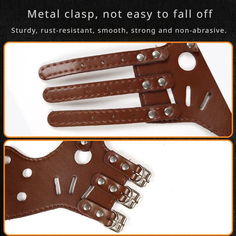 Adjustable dog muzzle in black or brown, sizes XS to XXL for anti-barking and bite prevention.