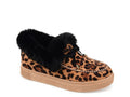 Women's cotton indoor slippers with velvet lining in various colours including black, grey, pink and leopard print