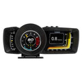 A600 OBDII car diagnostic monitor with HD TFT screen, connecting cable, and installation tools.