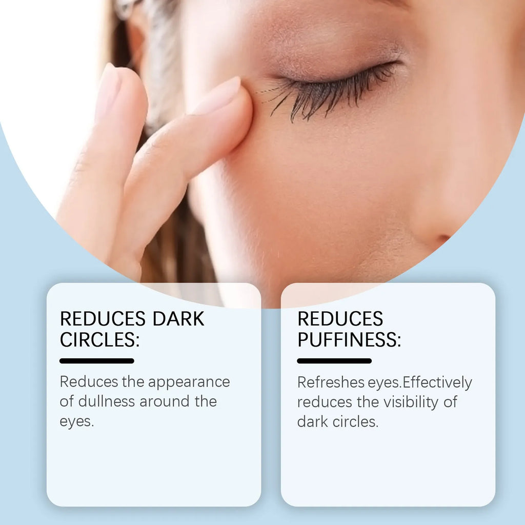 Hyaluronic Acid Eye Mask 8 pairs in sachet packaging with vitamin C and snail secretion filtrate ingredients