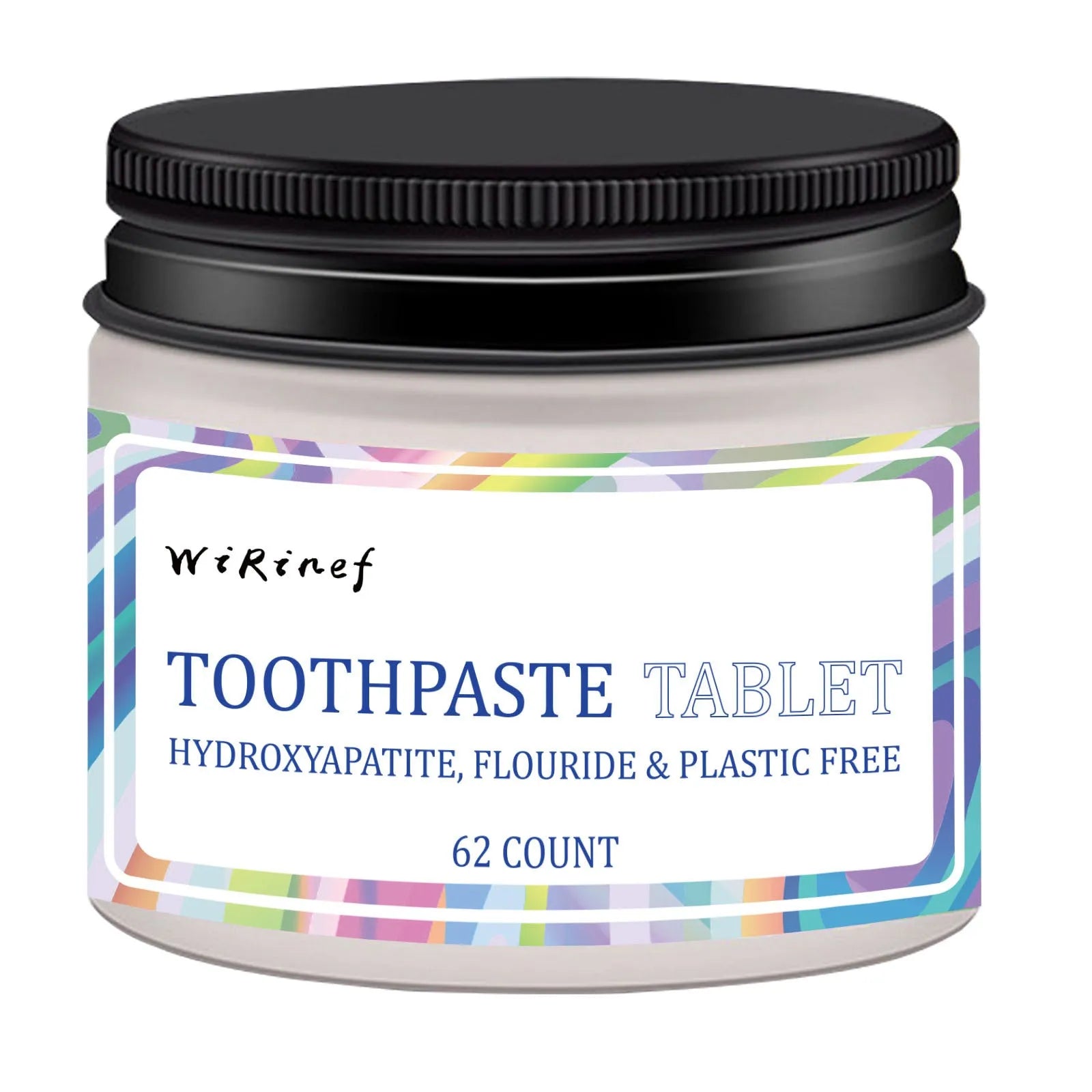 62 solid toothpaste tablets in TP19 colour for portable dental cleaning