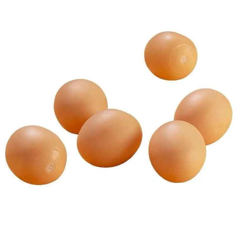 Simulation egg dog toy with light-up features and textured surface for tooth cleaning