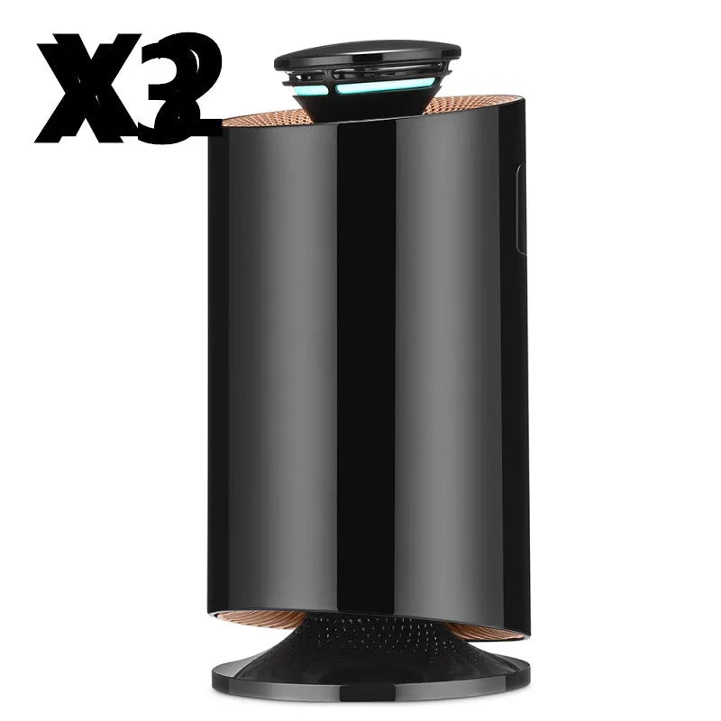 Household photocatalyst mosquito killer air purifier with UV ozone sterilisation for rooms under 20 square metres, black colour, front view