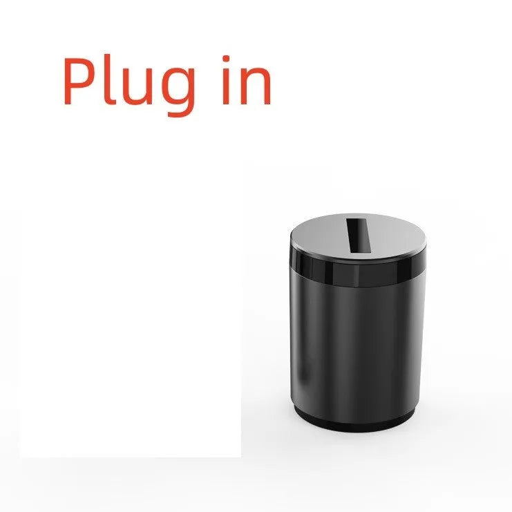 Silver aluminium intelligent ashtray with infrared sensor for automatic opening