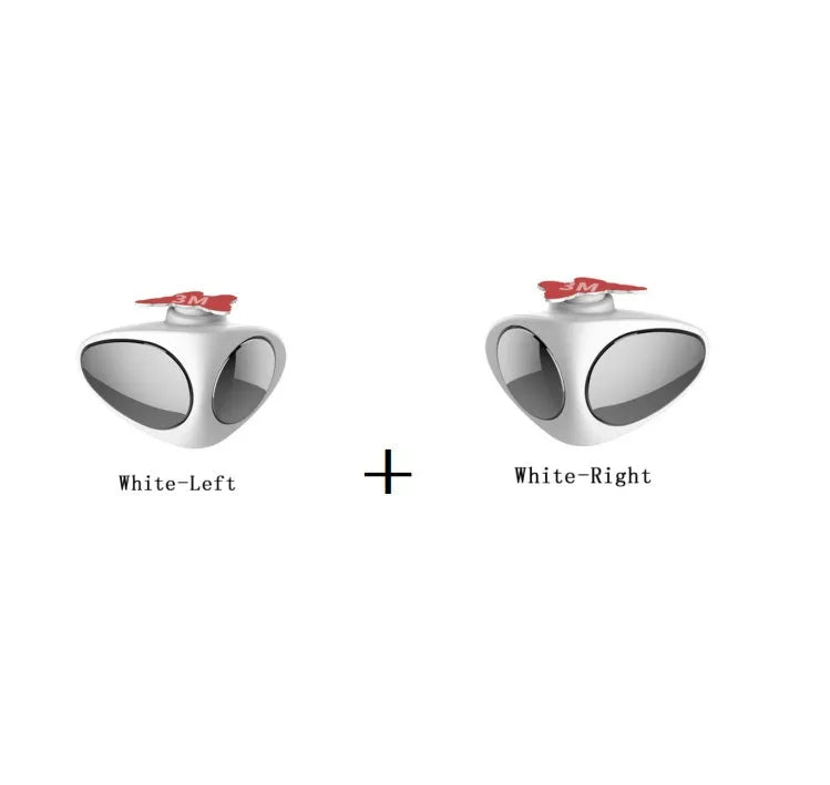 Rear view mirror double vision auxiliary mirror glass with ABS shell triangular black