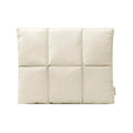Soft fluffy polyester laptop sleeve in black or khaki with retro sewing details for 13 to 15.6 inch laptops