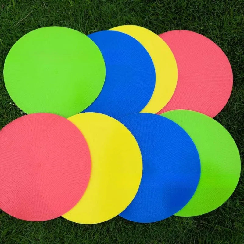 Multi-colour TPE football training disc marker 23cm diameter flat design