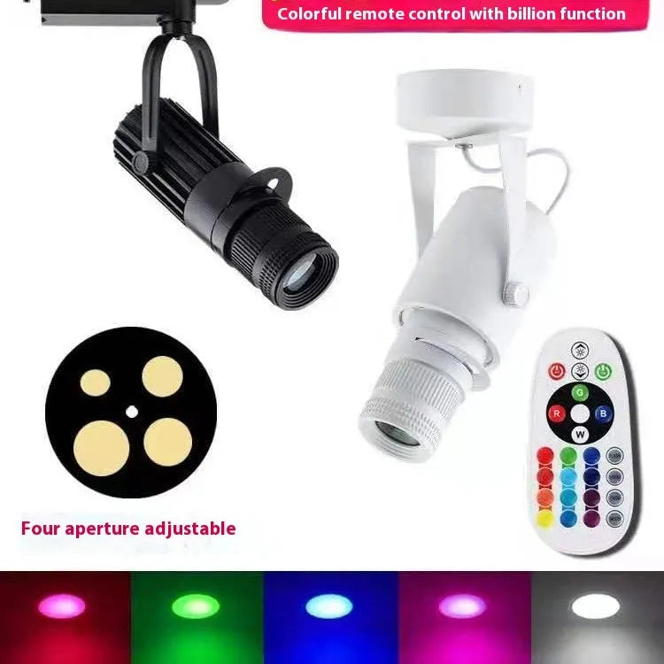Black surface-mounted 20W LED spotlight with aluminium shell for restaurant lighting