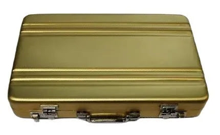 Aluminium metal card holder in six colours with 100x65x16mm dimensions