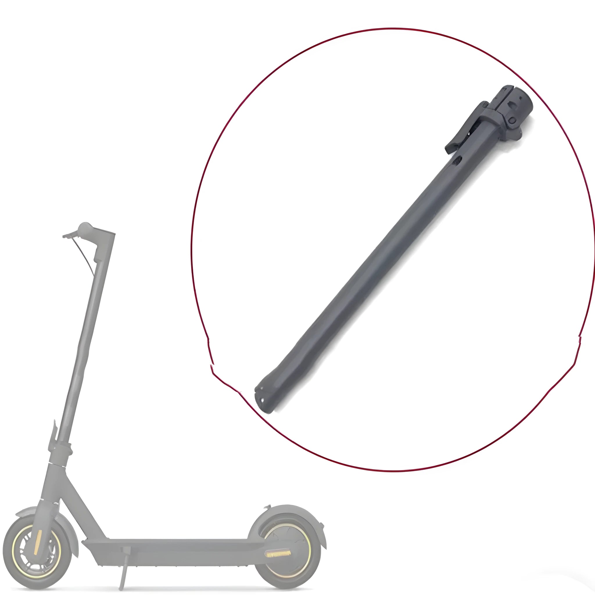 Black folding upright accessory for Nanbo No. 9 electric scooter