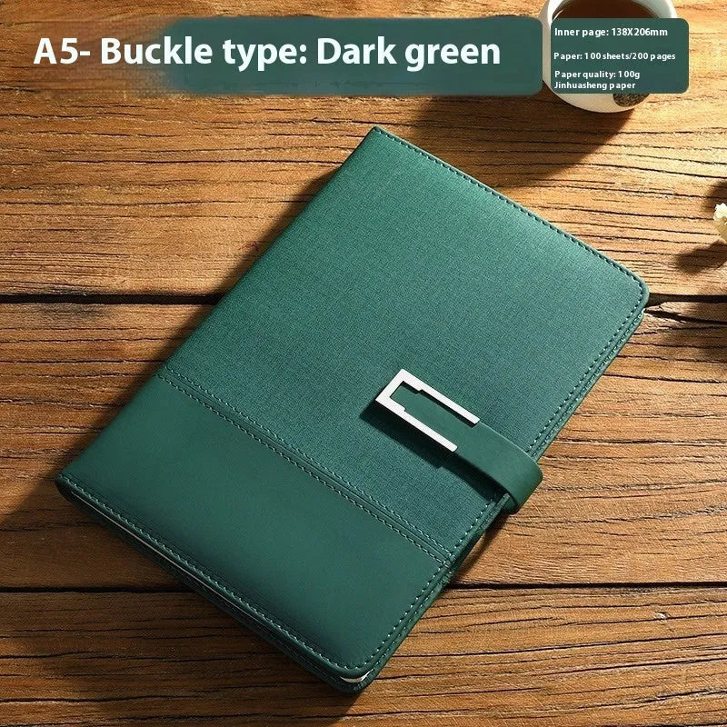 A5 soft leather notebook in multiple colours with wood-free paper pages