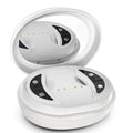 White wireless red light and EMS electric eye and facial massager device.