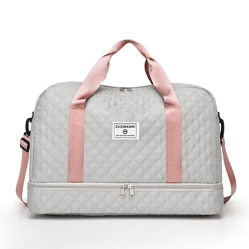 Oxford cloth large capacity buggy travel bag in a choice of colours including black and haze blue.
