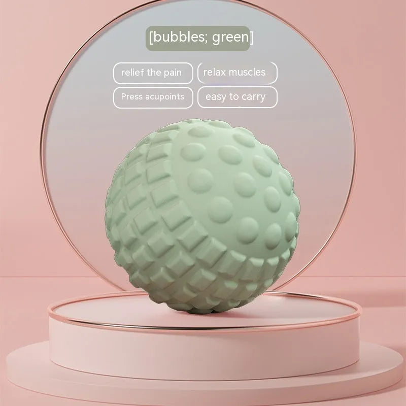 TPR foot massage ball in blue, green, pink, or purple colours with 6cm diameter