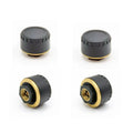 Black Bluetooth tyre pressure monitor sensor set with IP67 rating and app display capability for cars