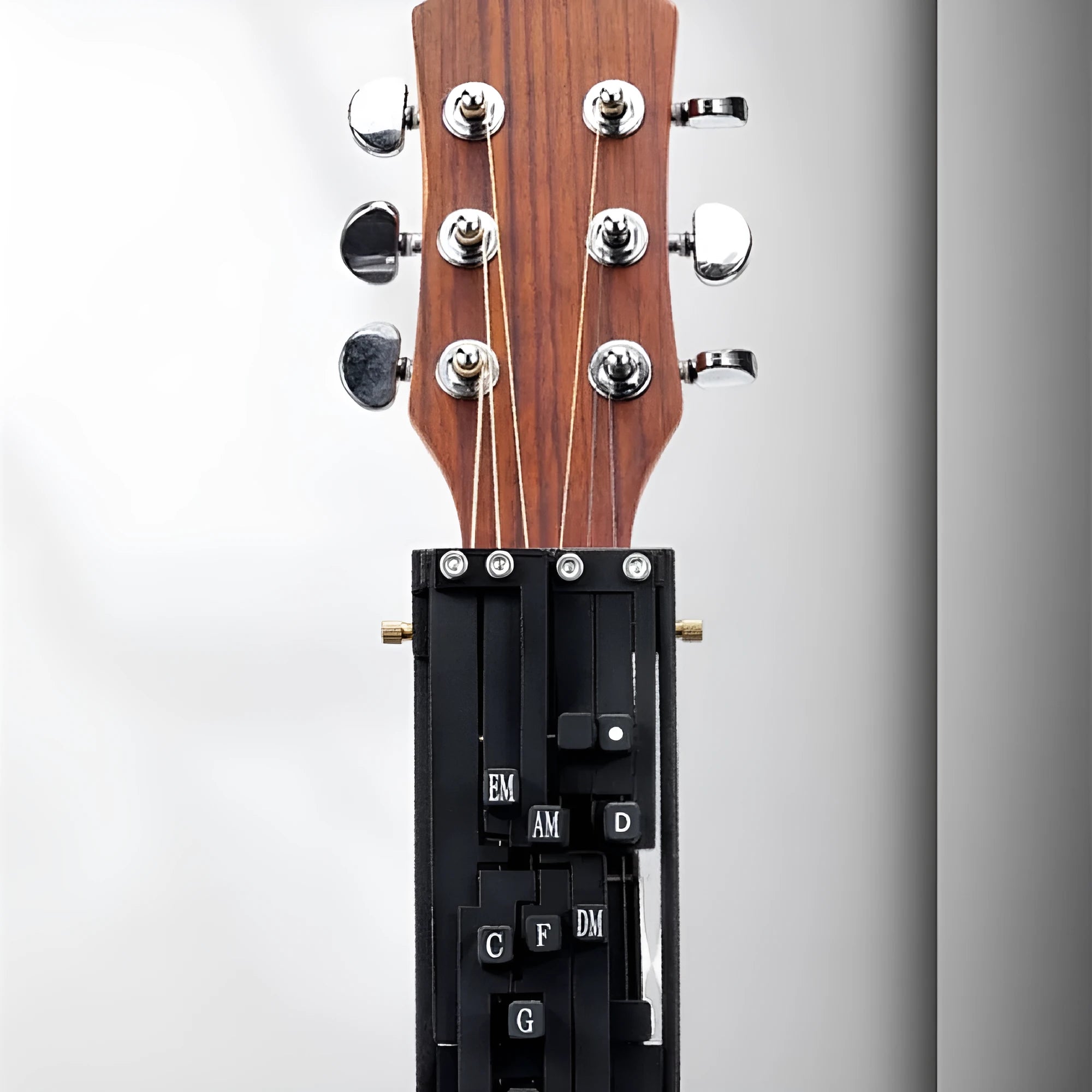 Black automatic guitar chord practice device for novice players with singing function