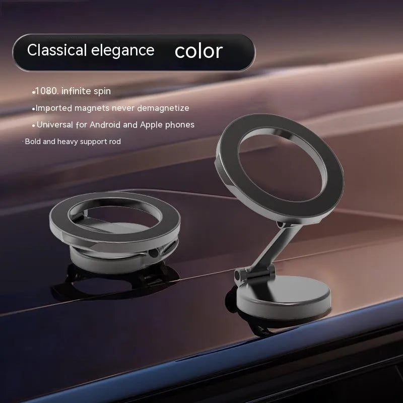 Foldable all-metal magnetic car phone mount for dashboard use in Qian Colour