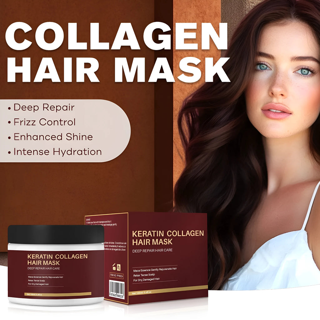 100ml collagen hair mask for moisturising and repairing treatment of dense hair