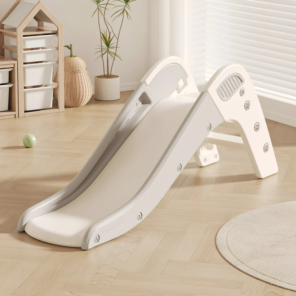 Small plastic baby slide for toddlers under three years old, shown in a choice of colours.