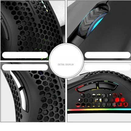 Hollow shell luminous wireless mouse with receiver in cyan colour