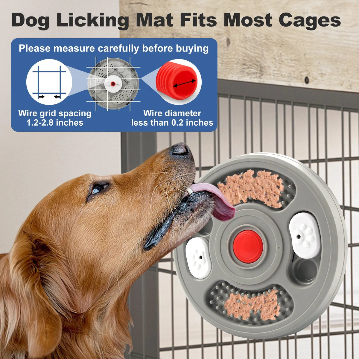 Grey and blue 23cm PP plastic slow feeder bowl with 2 in 1 lick mat surface and four anti slip pads for cats and dogs