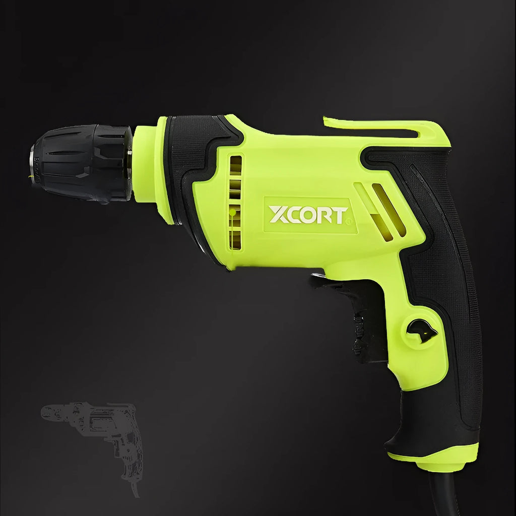 Pistol grip electric drill with 450W motor and 10mm chuck for wood and metal drilling