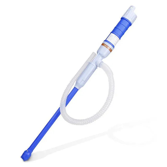 Manual fuel transfer siphon pump in blue or red colour made of PP material