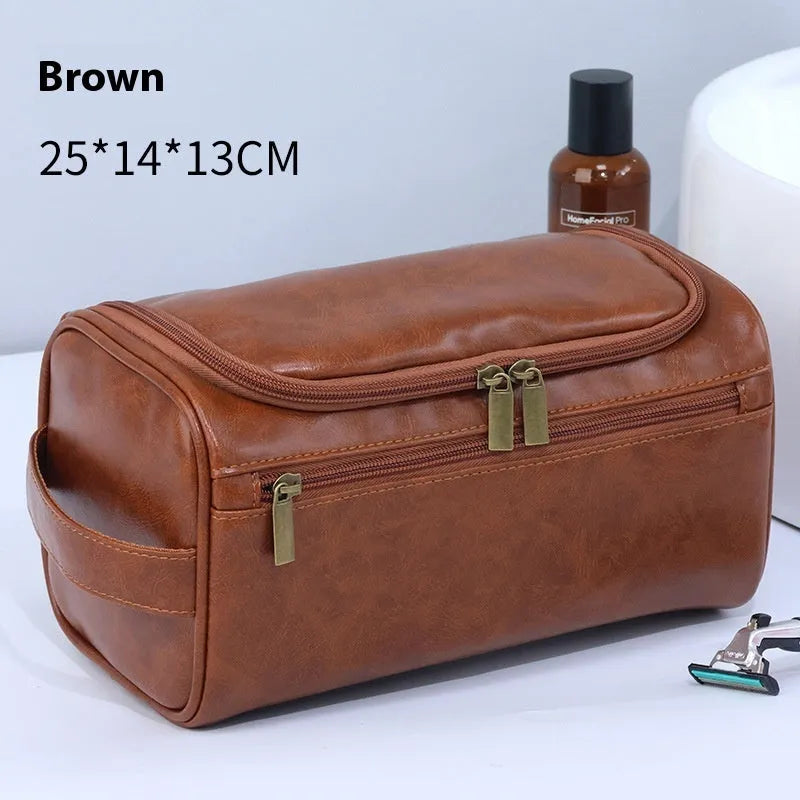 Portable large capacity waterproof cosmetic makeup bag in European retro style
