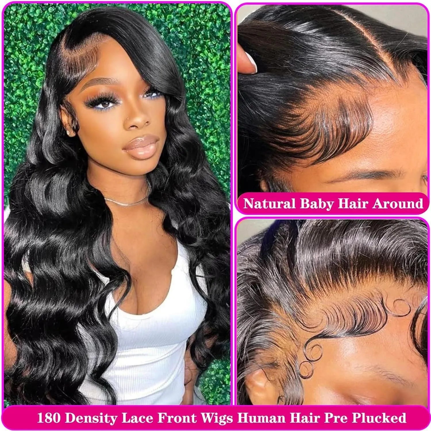 Black synthetic wig with medium large curly waves and lace mesh construction