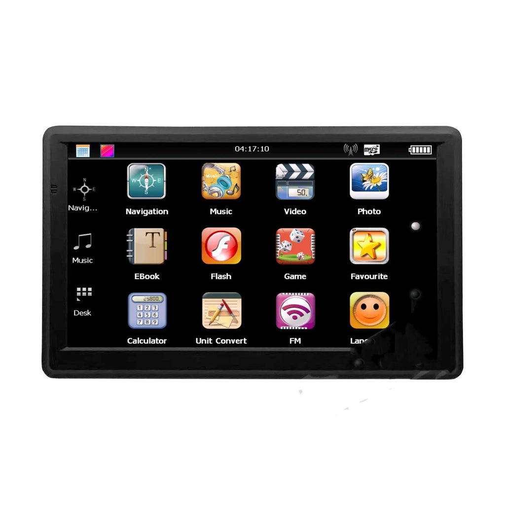 7 inch portable car GPS navigation device with touch screen and mounting bracket