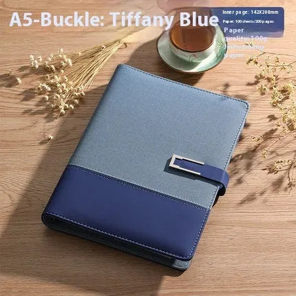 A5 soft leather notebook in multiple colours with wood-free paper pages